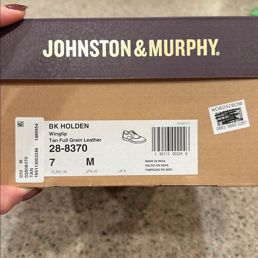 Johnston & Murphy Tan Leather Wingtip Derby Sneakers - Picture 8 of 11